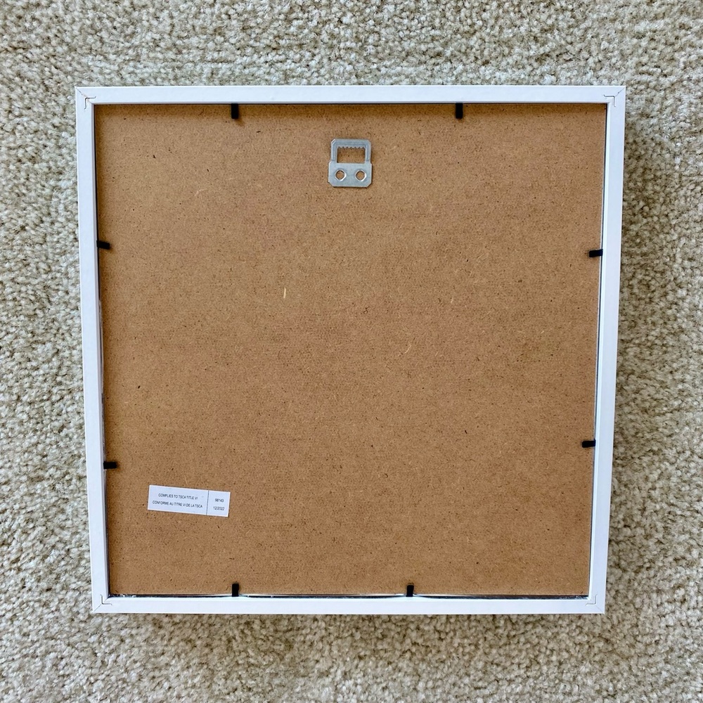 Handmade Luxury Framed Art Ombré Heart Paper Feathers Wood Shadow Box 13x13 in. - Picture 6 of 6